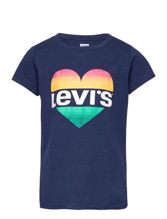 Lvg Ss High Low Tee Shirt T-shirts Short-sleeved Blå Levi's