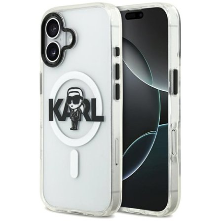 Karl Lagerfeld IML Karl Sketch Logo MagSafe-fodral för iPhone 17 - Transparent