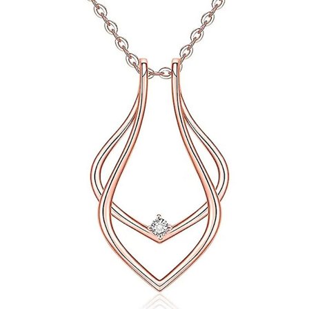 Geometrisk Ringhållare Halsband Hänge Smycke För Kvinnor Flickvän Fru