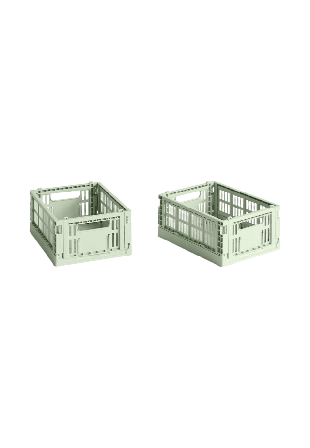 HAY Colour Crate Mini Set of 2 Förvaring Grön