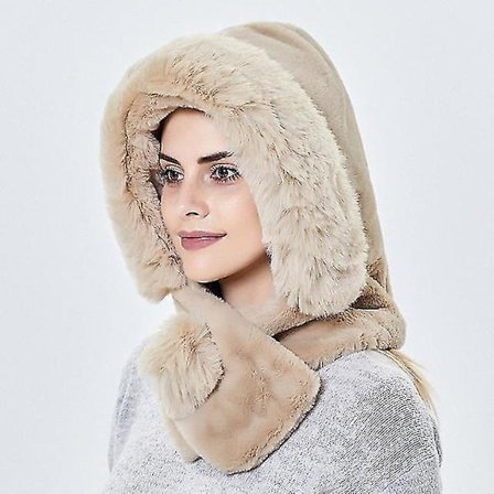 Vinter varm pelslue med øreklaffer kvinner tykk hette hette dame utendørs vindtett myk fluffy luer for kvinner russisk stil