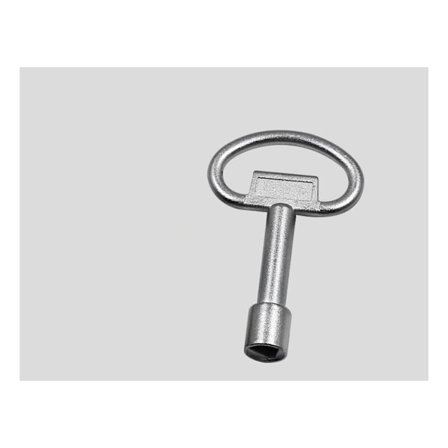 Sats med 3 triangulära nycklar för lådor, vatten-/elskåp och annan säkerhetsutrustning silvermetall