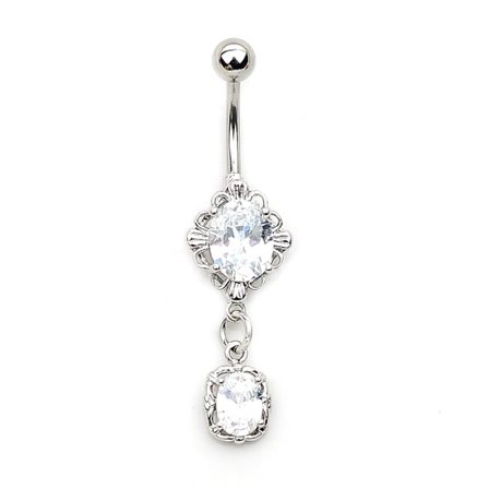 Navelpiercing med ring, mageknapp