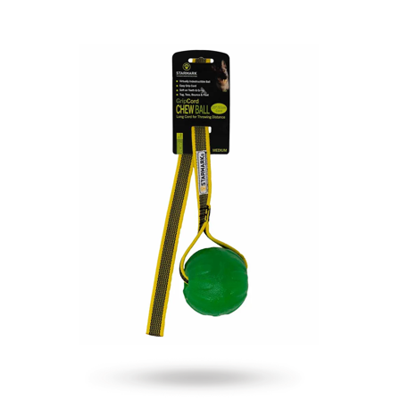 Starmark - Starmark Gripcord Chew Ball Long M - Hundleksaker