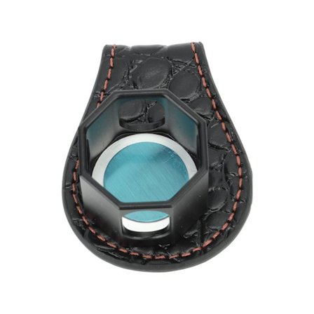 Biljardkritahållare Portabel Octagonal Pool Cue Kritfodral med Magnetisk Klämma för Snooker Verktygstillbehör Svart