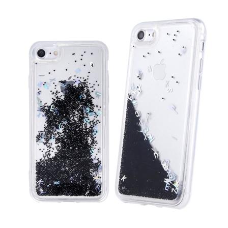 Glitterskal För Iphone Xs / X - Bokstäver & Svart Svart