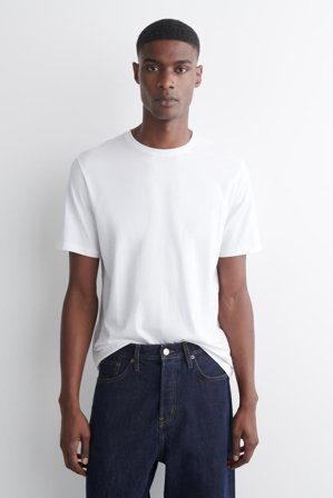 COS Men's Cotton Crew-Neck T-Shirt in Blue