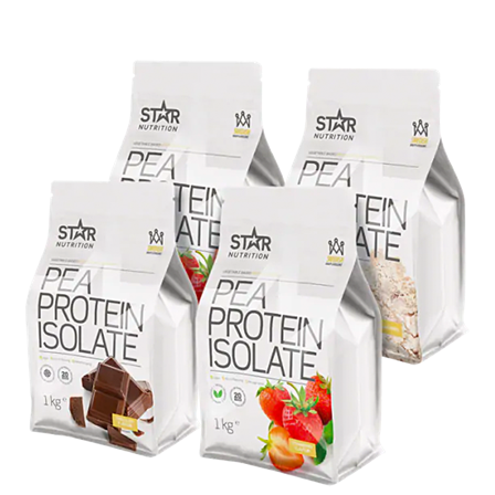 Star Nutrition Mix&Match: 4 x Pea Protein Isolate Ärtproteinisolat 1 kg
