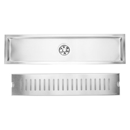 40 cm Rektangulärt golvbrunn i rostfritt stål, luktsäker, stor kapacitet för badrum