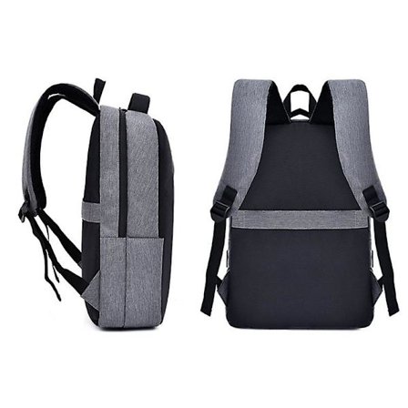 Vattentät ryggsäck för män med stor kapacitet och USB-laddningsport, ryggsäck för resor (grå)