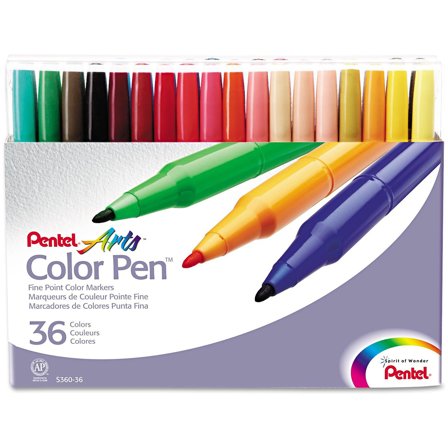 Pentel Color Pen Viltstiften 36-set