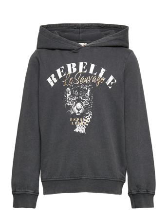 Koglucinda L/S Rebelle Hood Swt Hettegenser Genser Svart Kids Only