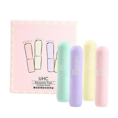 Solid Parfyme Kvinner Menn Bærbar Solid Balm Penn Holdbar Frisk Lett Duft Solid Stick Pakke med 4_Spesialtilbud