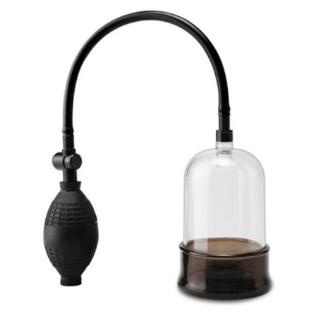 Penispumpe - Slet - Sort - Ultra blødt silicone - Perfekt vakuumforsegling - Tekstureret for fast greb