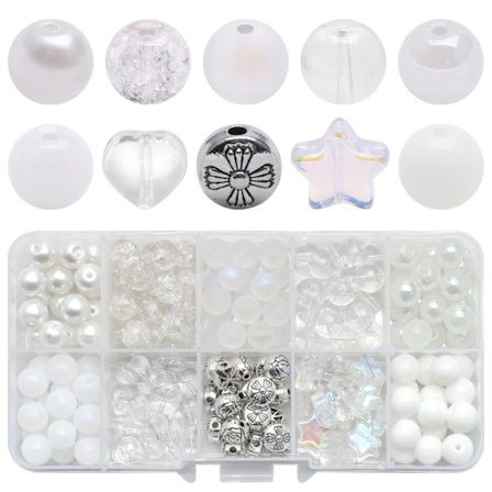 8MM pyöreät helmet värilliset kristallikristallihelmet kontrastiväri 10 ruudukkolaatikko DIY korutarvikkeet