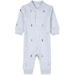 Kids - Ralph Lauren Embroidered One-piece Light Blue 24 Months - All in ones - 24 months - Blue
