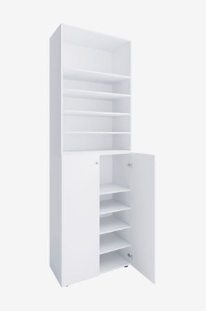 VCM - Vcm Skoskåp Lona 2Xl 10-fack gångjärnsdörrar + hylla - Vit - Skoskåp - Från Homeroom