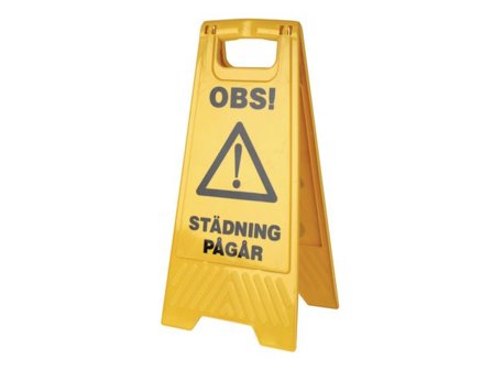 HYGIENTEKNIK Varningsskylt Städning Pågår Våta golv - Lyreco - Skyddsutrustning - Säkerhetsmärkning och skyltar - Skyltar