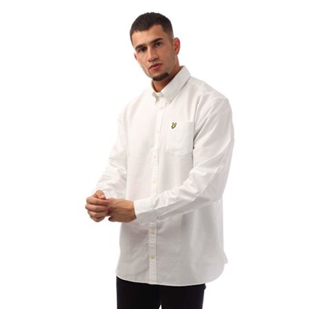 Lyle & Scott Herr Plain Oxford Skjorta 3XL Vit