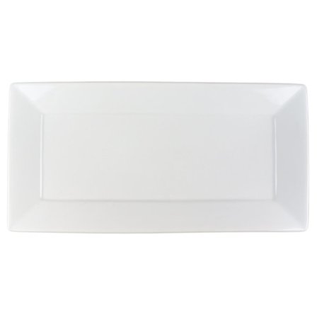 Suuri suorakulmainen posliinilautanen kalteva - 6 pakettia