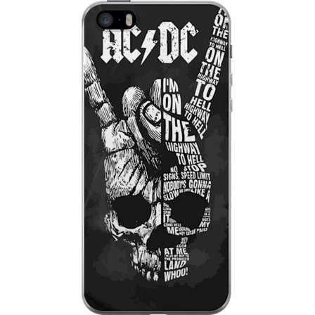 Kompatibel Mobilcover til Apple iPhone 5s AC DC Rock Band Musik Guitar
