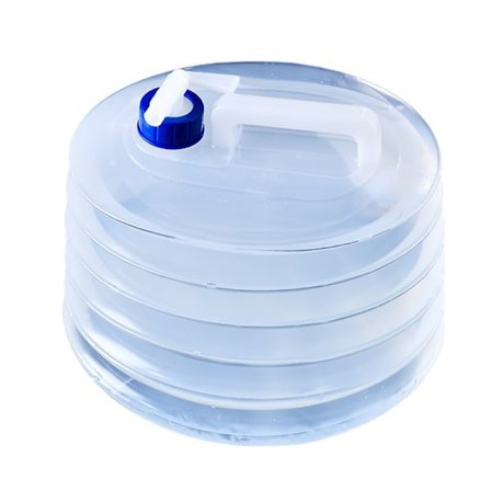 Hopfällbar Vattenhink med kran, Fällbar Läckagesäker Bärbar Vattentank för Utomhus Vandring Orkan Första Hjälpen, Rygg