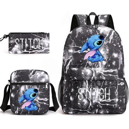 Lilo & Stitch set koululaukku. .- T ydellist lightning black
