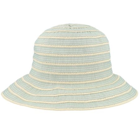 Seeberger - Grön bucket Hatt - Materialmix Cloche Pinie/Linen Rollbar Bucket @ Hatstore