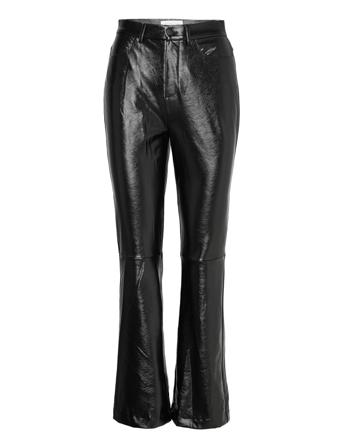 Esme Pants Trousers Leather Leggings/Bukser Svart By Malina