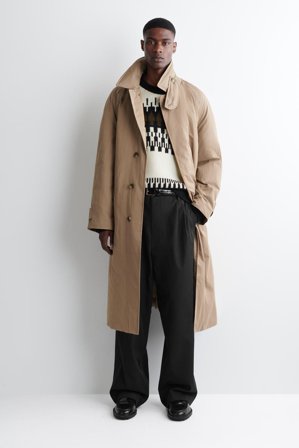 COS Men's Jersey Fair Isle De Lana Y Cashmere in Blanco