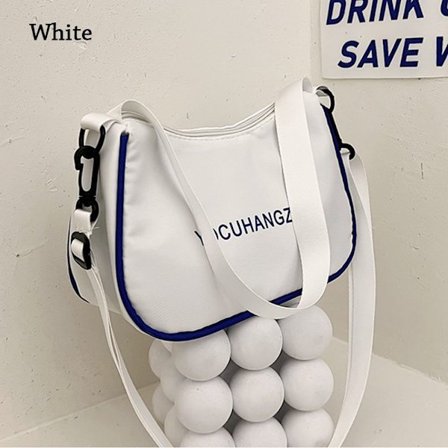 Axelväska Messenger Bag VIT