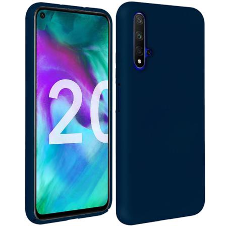 Huawei Nova 5t Skal Mörkblå Silikonskal Blå