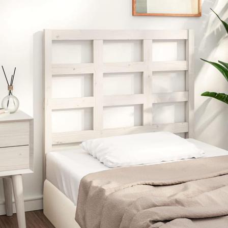 Vidaxl Sänggavel Vit 95,5x4x100 Cm Massiv Furu Vit