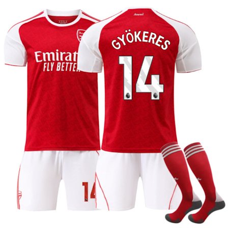 Arsenal GYÖKERES #14 2025/2026 Kotipaita Lyhythihainen Lasten Jalkapallopaita/Shortsit/Sukat Setti Nuorten Lasten Koot