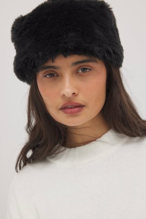 NA-KD Faux Fur Hat - Hatte og kasketter - Brun - One Size