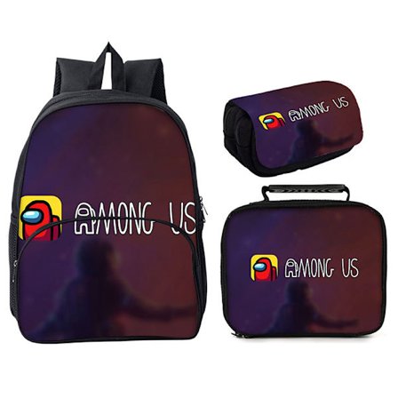 Among Us School Bag Tredelad 16" Ryggsäck Style 19