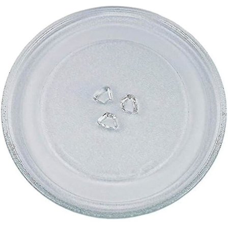 Universal Mikrovågsugnsglasplatta med 3 Fästen, 24,5 cm