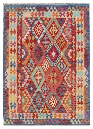 Kilim Afghan Old Style Rug Hand Woven 148X208 Afghanistan