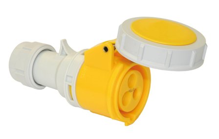 Garo SV 216-4 S Jatkopistorasiat IP67, 3-napainen, 16A 110 V, keltainen, 4 h, Liitäntätulpat & kaapelit