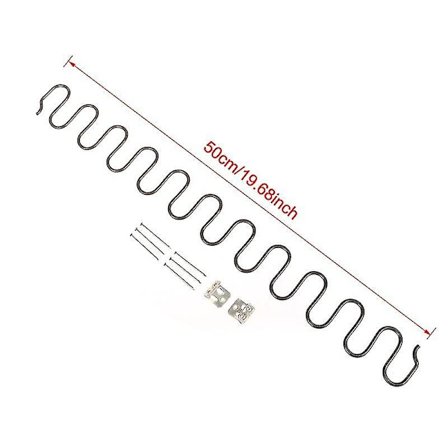 Udskiftningsfjedre til sofa, fjeder med clips, 50 cm lang