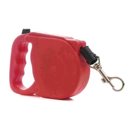 Infällbar rulle koppel för små hundar upp till 12 kg - Röd Förstapris