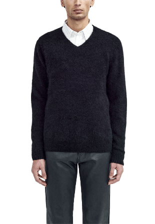 Tiger of Sweden Oliver Mohair Stickad Tröja Överdelar Herr Svart XL