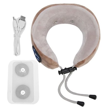 Elektrisk nackmassageapparat U-formad kudde axel cervikal kota lindra trötthet MassageapparatBrun 2#