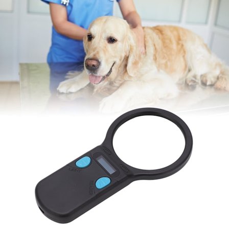 Mikrochipskanner for kjæledyr med forstørrelsesglass LED-lys Dyre-RFID-chipleser for hund katt gris-XF22-
