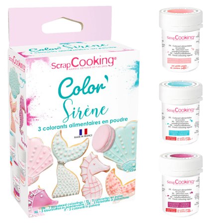 Elintarvikeväriaine Setti Mermaid ScrapCooking