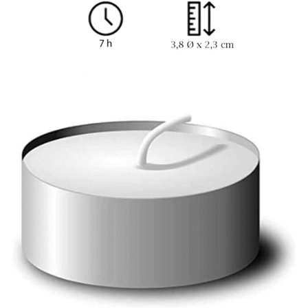 Ljusuppvärmningsplattor, 7 timmar långa, för belysning, dekoration, intim middag, romantiska stunder, luktfri, rökfri. 50, 100, 150, 200 stycken