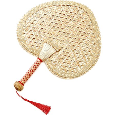 Håndvevd vifte, stråvifte, naturlig vifte, hvete strå håndvifte, festvifte