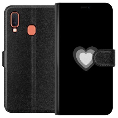 Kompatibelt Lommeboketui til Samsung Samsung Galaxy A20e Soft Glow Heart