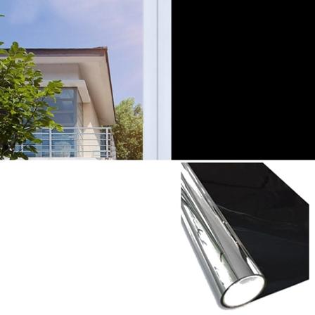 Solskyddande film med envägsvy, anti-peeping glasdekal, specifikation: 60x100cm (helt mörkläggande - svart)