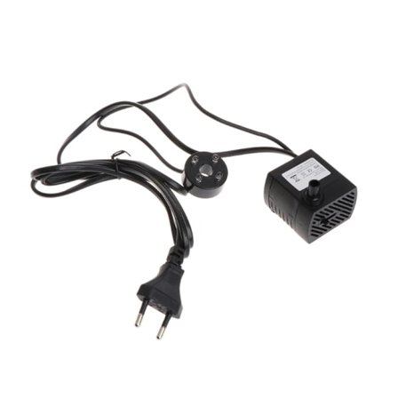 Akvariumpump med Sugkoppar Mini Storlek Nedsänkbar Tyst Pump med LED-Ljus 5W Fontän Dammpumpar